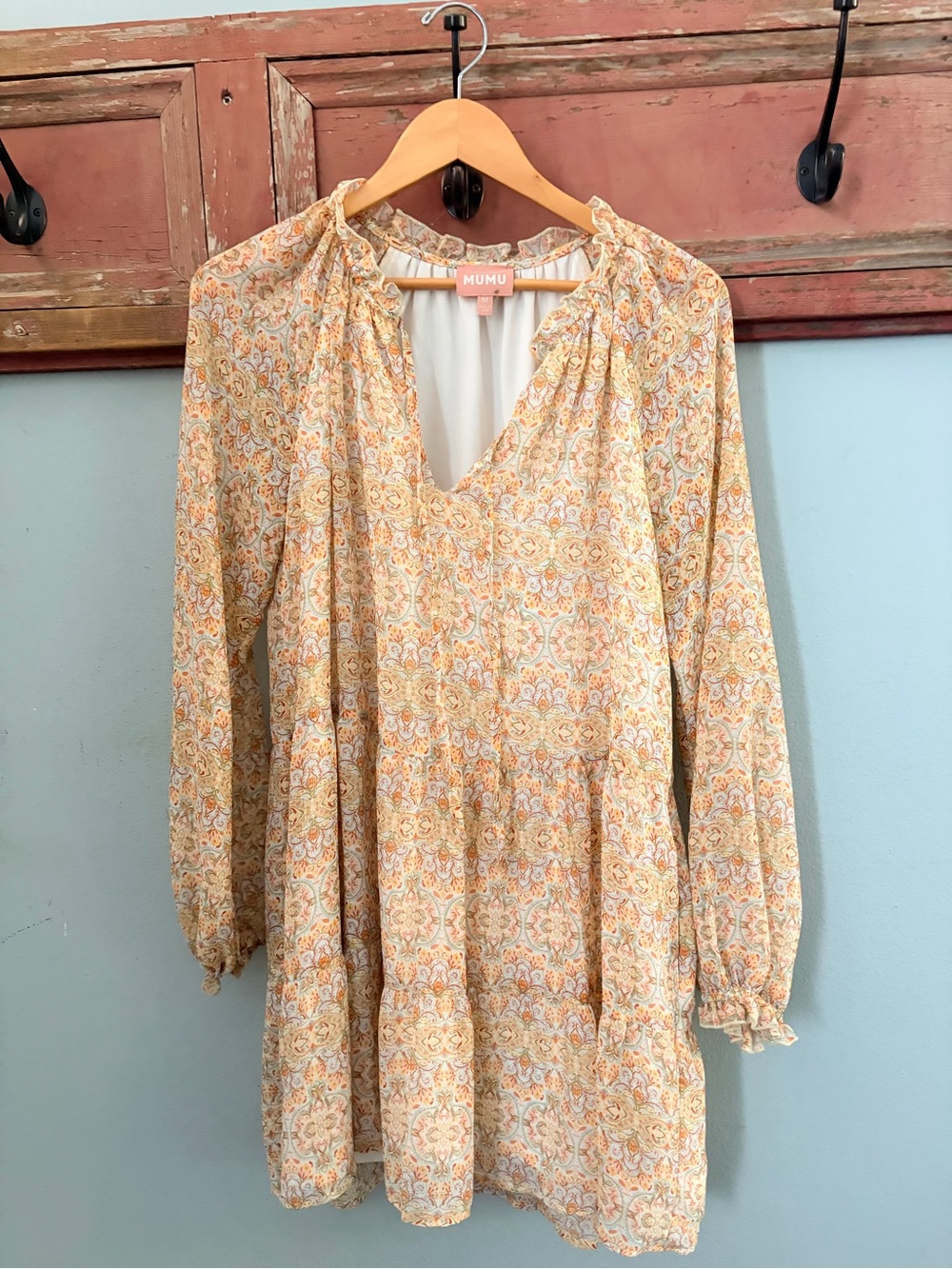 Show Me Your MuMu Yellow Paisley Long-Sleeve Boho Tunic